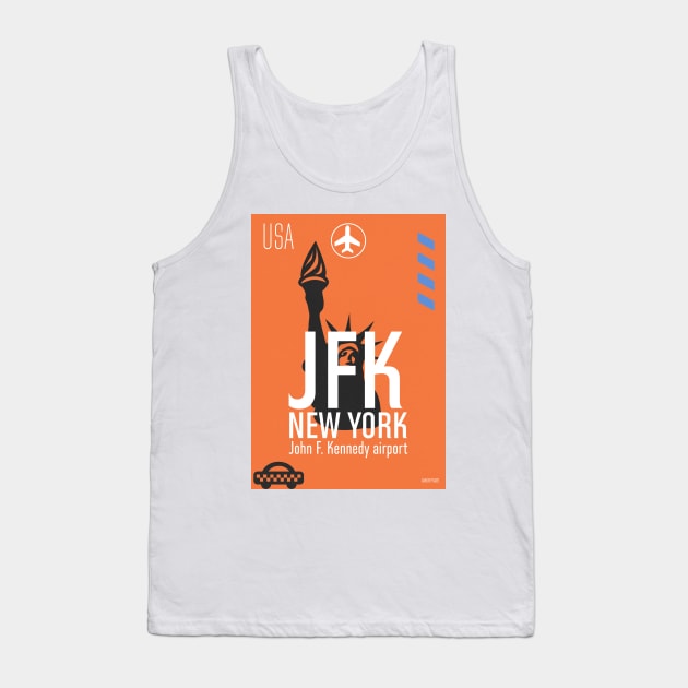 Airport New York JFK Tank Top by Woohoo